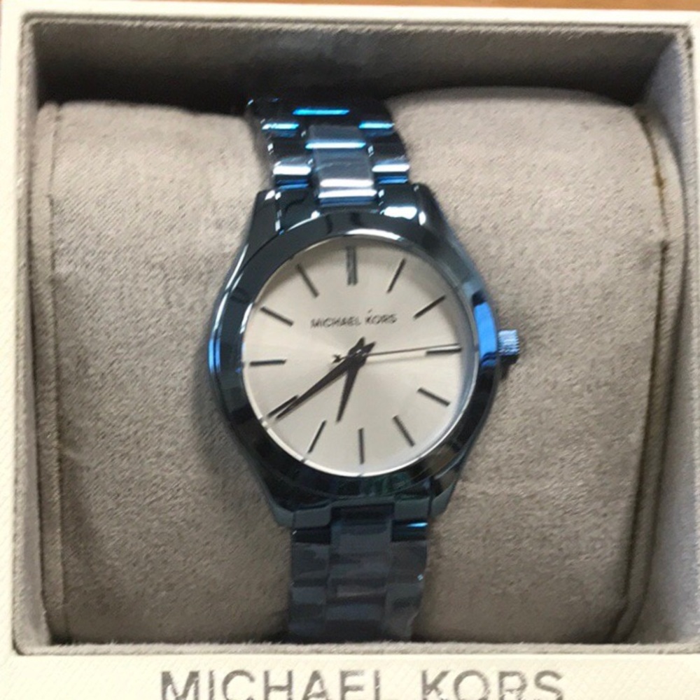 Michael Kors MK3674 Slim Runaway Ladies Watch Blue